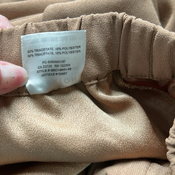 Aritzia Babaton Dexter Pull On Jogger Ankle Length Tuxedo Pant Camel Tan Sz M - Picture 12 of 14